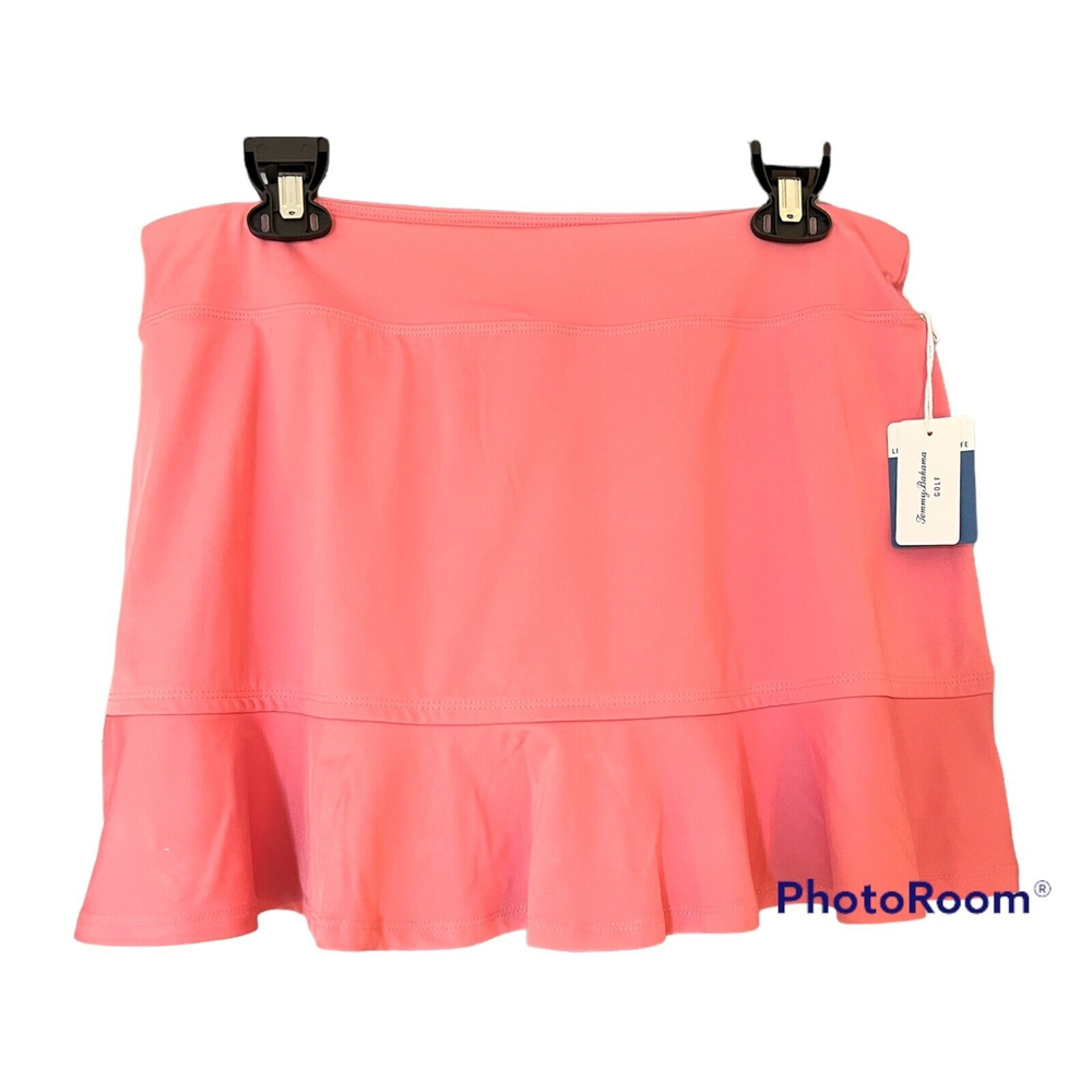 Tommy Bahama Active Golf Tennis Stretch Skort Skirt Pink Peac Size XL NWT UPF 50
